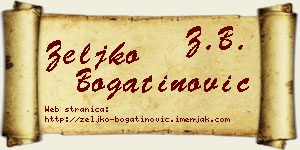 Željko Bogatinović vizit kartica